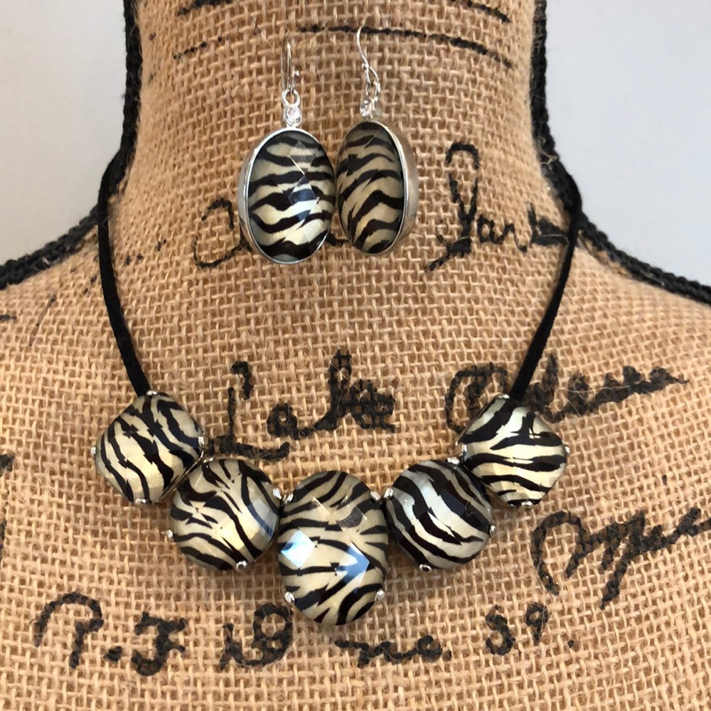 Park Lane Zebra Necklace & Earring set